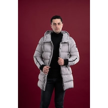 Sir Regular Fit Kapşonlu Astarlı Uzun Kalın Şişme Mont 001