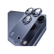 İphone 17 Pro İçin Tasarlanmış Kamera Lens Koruyucu, 1:1 Mükemmel Uyum Tam Kapsamlı Mat Metal Temperli Cam Kamera Ekran Koruyucu Aksesuar, Kılıf Dostu Lacivert, İphone 17 Pro