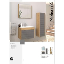 Evros Melisa 65 cm Banyo Dolabı Çok Renkli