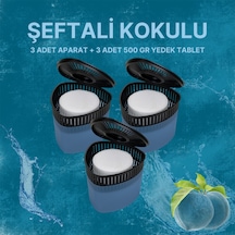 3 Adet 500gr - Şeftali - Nem Alıcılı Ve Rutubet Giderici Aparat Üçgen Tablet Dahil