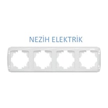 Viko CARMEN PLUS 4'lü Yatay Anahtar Priz ÇerçeveSİ