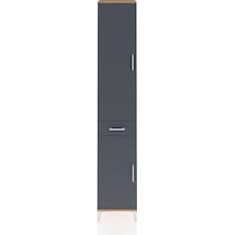 Hyperion Dolap 6 Raflı Tek Çekmeceli 2 Kapaklı 44x44x243 Çam-antrasit Atlas Çam