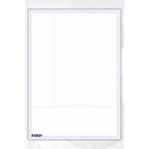 A4 Bloknot Kareli Defter - 50 Yaprak - Memopad - Notepad - Not Defteri - Not Kağıdı - 4234 Çok Renkli