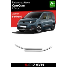 S-dizayn Citroen Berlingo 3 Krom Cam Çıtası 2 Prç 2019 Üzeri A+ Kalite