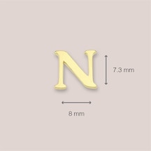 Goldkupe 14 Ayar Altın N Harf Küpe 0,56 Gr-1372