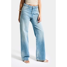 Itsbasic Kadın Kot Rengi 4s6-32 Straight Fit Yüksek Bel Denim Jean