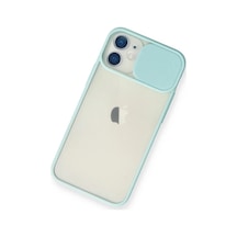 Mepa Newface Apple Uyumlu iPhone 11 Kılıf Palm Buzlu Kamera Sürgülü Silikon - Turkuaz Najmaddin standart