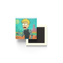 Genos - 9x9 Cm Baskılı Kare Buzdolap Magneti