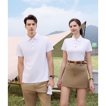 New Performance.arw50358.serintutan-antibakteriyel-yüksek Kalite.düğmeli Polo T.shirt Beyaz