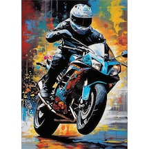 Yarış Motoru Modern Mdf Tablo 35cm X50cm
