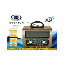 Everton Rt-557 Bluetooth Fm-usb-tf-aux Şarjlı Nostaljik Radyo