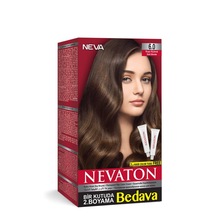 Nevaton Set Saç Boyası Bir Kutuda 2 Boyama 6.0 Koyu Kumral