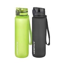 Uzspace 2'li Tritan Matara Seti 1000 Ml Büyük Boy 14 Farklı Renk Seçeneği Fiftyfifty -3038seta Yeşil-Siyah