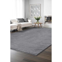 Peluş Post Shaggy Çocuk Odası Oturma Odası Salon Mutfak Halısı,yıkanabilir Kilim,antrasit Gri Gri