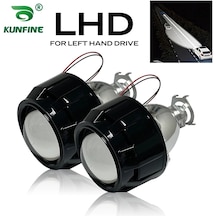 Siyah Kapaklı Lhd-2pcs 2.5 İnç Araba Bi Xenon Hıd Projektör Lens Kefenleri Araba Far H4 H7 Soket Kullanımı İçin