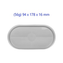 Oval Şeklinde Alçı & Taş Tozu & Epoksi Hobi Döküm Çalışmaları İçin Esnek Silikon Kalıp 1 Adet