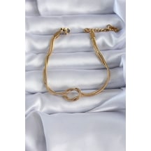 Ezoconcept 316l Çelik Gold Renk Düğüm Model Kadın Bileklik Çok Renkli