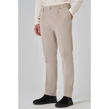 Morven Erkek Taş Pamuk Trend Fitilli Kadife Lastikli Slim Fit Pantolon 26ks003005870 Taş