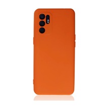 Oppo Reno 6 Kılıf Nano İçi Kadife Silikon - Turuncu 0.2M-Çok Renkli