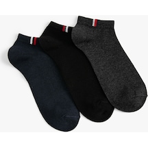Koton 3'lü Patik Çorap Seti Çok Renkli Multıcolor 4sam80146aa 4SAM80146AAMIX Mavi