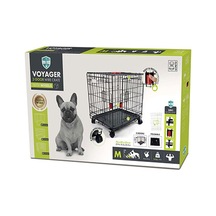 M-pets Voyager Tekerlekli 2 Kapılı Köpek Kafesi Medium Siyah 76x48x53 Cm 244-52013.03