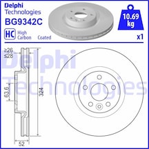 Delphı Bg9342c Ön Fren Diski Volvo Xc60 D3 D4 D5 2.4d 2.0t 3.2 T5 T6 2008 2017 Cap 324x5 Bjn Delikli 31423214-31423305 -