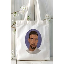 Art Hediye Drake Baskılı Bez Çanta Kişiye Özel Model 2 Çok Renkli