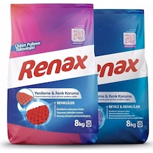Renax Matik Beyaz & Renkliler için Toz Çamaşır Deterjanı 2 x 8 KG