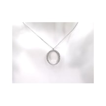 Omar Silver Kadın Büyük Boy O Harf Kolye Zirkon Taşlı Gümüş Harfl