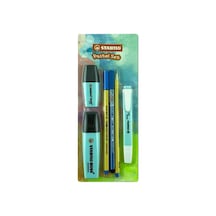 Stabilo Fosforlu Kalem Tek Renk Pastel Set 6'lı Mavi 70/113-6
