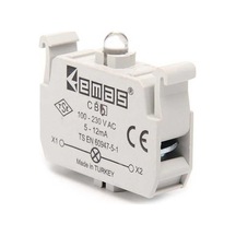 Emas CB5 Yedek LED'li 12-30V AC/DC Beyaz Sinyal Blok