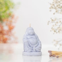 Oturan Buddha Temalı Doğal Soya Wax Mum Mor