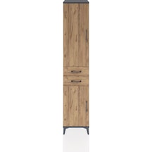 Hyperion Dolap 4 Raflı 2 Çekmeceli 2 Kapaklı 44x44x221 Antras... Antrasit