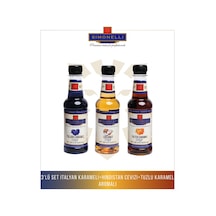 Simonelli Kahve ve Kokteyl Şurubu Seti Tuzlu Karamel Hindistan Cevizi ve İtalyan Karamel Aromalı İçecek Şurubu 3 x 250 ML