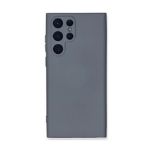 Samsung Uyumlu  Galaxy S23 Ultra Kılıf Nano İçi Kadife Silikon - Gri 0.2M-Çok Renkli