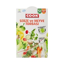 Cook Sebze Ve Meyve Torbası, 25 X 29 Cm, 5 Adet 0