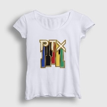 Presmono Kadın Vintage Pentatonix T-shirt Beyaz