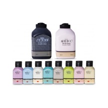 Akrilik Boya 8x75ml Pastel Smoky + Beyaz + Siyah 500ml 10 Renk Set 0000 Naturel