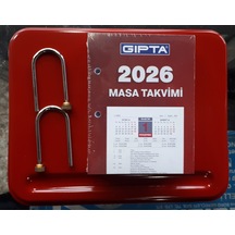 Masa Üstütakvim Altı Bordo Ve Takvim 2026 Yılı