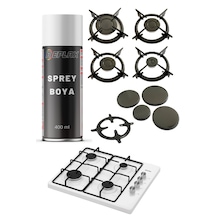 Mat Siyah Ocak Üstü Metal Izgara Isıya Dayanıklı 690 Sprey Boya