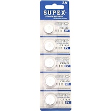 Supex Cr1620 3v Lityum Düğme Pil 5'li Kart