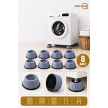 Mainshop 8 Adet Çamaşır Makinesi Kayma Ve Titreşim Engelleyici - Gürültü Emici Aparatlar M-541 Çok renkli