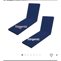 2 Ad Bolu Beyi Süngersiz Şezlong Minderi Kılıfı Fermuarlı Su Geçi