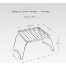 Novahub Kamp Katlanır Izgara Standı Paslanmaz Çelik Izgara Izgara Kamp Masa Açık Taşınabilir Gaz Odun Sobası Standı Kamp Malzemeleri A Gümüş Gümüş