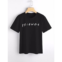 Friends Dizi Baskılı Unisex %100 Pamuk Siyah T-shirt SIYAH Friends Dizi Baskılı Unisex %100 Pamuk Siyah T-shirt SIYAH