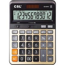Csl Cs-3813 12 Hane Masa Tipi Hesap Makinesi Gri