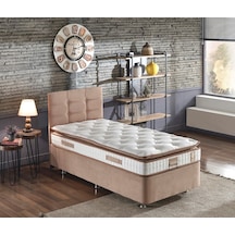 Nironyatak Niron Queen 80X180 Cm Tek Kişilik Pedli Yatak Seti - Sütlü Kahve