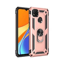 Redmi 9c Kılıf Sofya Yüzüklü Silikon Kapak - Rose İtdark24865