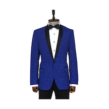 Wessi Şal Yaka Simli Lacivert Erkek Smokin Ceket Lacivert Wessi Şal Yaka Simli Lacivert Erkek Smokin Ceket Lacivert