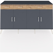 Kronos Konsol 4 Raflı 3 Çekmeceli 4 Kapaklı 176x59x99 Antrasit-antrasit/çam Antrasıt/atlas Çam - Antrasıt